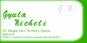 gyula micheli business card